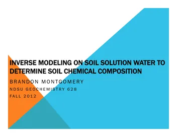 Más sobre Modelado Inverso del Agua de Solución del Suelo para Determinar la Composición Química del Suelo