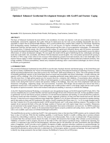 Más sobre Estrategias Optimizadas de Desarrollo Geotérmico Mejorado con GeoDT y Encajonamiento de Fracturas