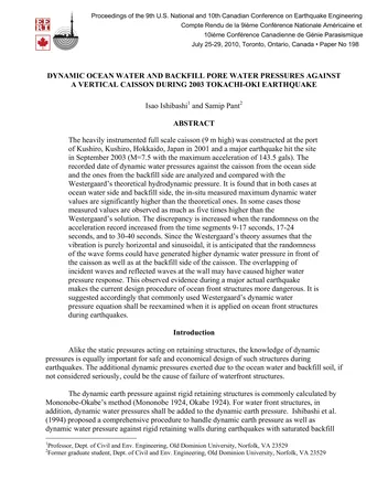 Más sobre Agua Dinámica del Océano y Presiones de Agua de los Poros del Relleno Contra un Ve
