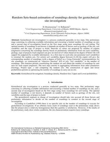 Más sobre Estimación Basada en Conjuntos Aleatorios de la Densidad de Sondeos para Geotécnicas